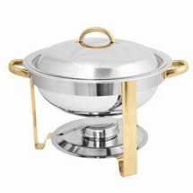 TigerChef Gold-Accented 4 Qt. Round Chafer