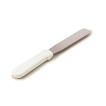 TableCraft 4206 Stainless Steel Icing Spatula with White ABS Handle 6&quot;