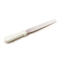 TableCraft 4208 Stainless Steel Icing Spatula with White ABS Handle 8&quot;