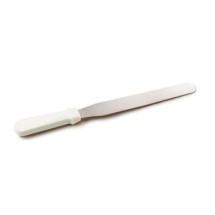 TableCraft 4210 Stainless Steel Icing Spatula with White ABS Handle 10&quot;