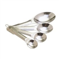 Stainless Steel Measuring Spoon Set 1/4, 1/2, 1 Tsp. and 1 Tbsp.