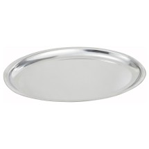 Winco SIZ-11 Stainless Steel Oval Sizzling Platter Only, 11&quot;