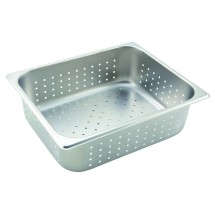 Winco SPHP4 Stainless Steel Perforated Half-Size Steam Table Pan 4&quot; Deep