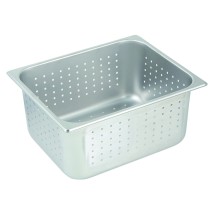 Winco SPHP6 Stainless Steel Perforated Half-Size Steam Table Pan 6&quot; Deep