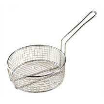 TableCraft 988 Stainless Steel Round Cooking Basket 10-1/2&quot; x 3-1/2&quot;