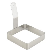 Winco EGRS-44 Stainless Steel Square Egg Ring 4&quot; x 4&quot;