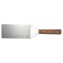 Winco TN48 Stainless Steel Turner with 4&quot; x 8&quot; Blade, Wooden Handle