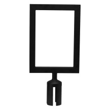 Winco CGSF-12K Stanchion Top Sign Frame, Black