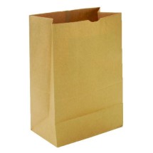 Standard Duty Brown Paper Grocery Bag, Square Bottom, #52- 52 lbs.