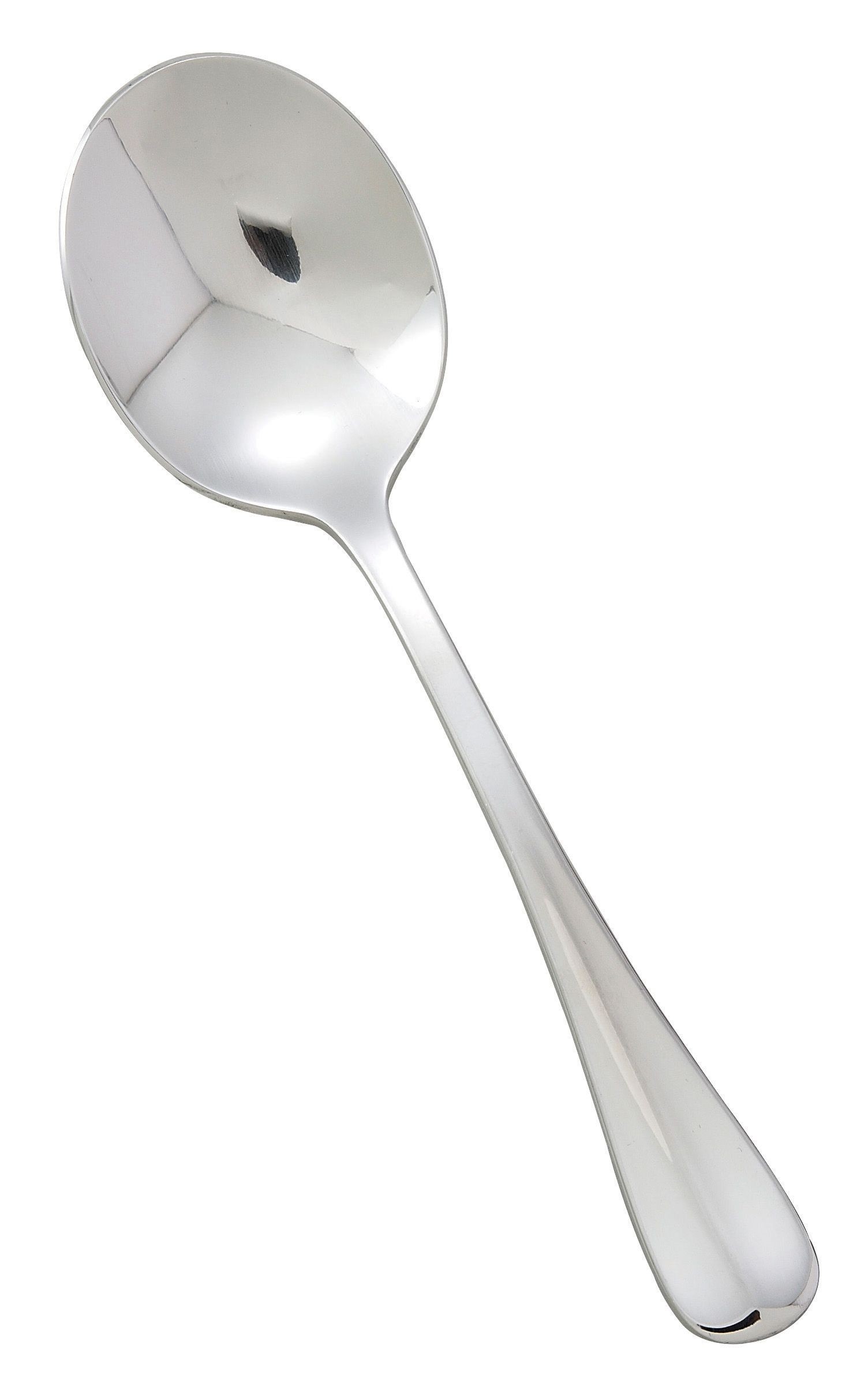 Winco 0034-04 Stanford Extra Heavy Stainless Steel Bouillon Spoon (12/Pack)