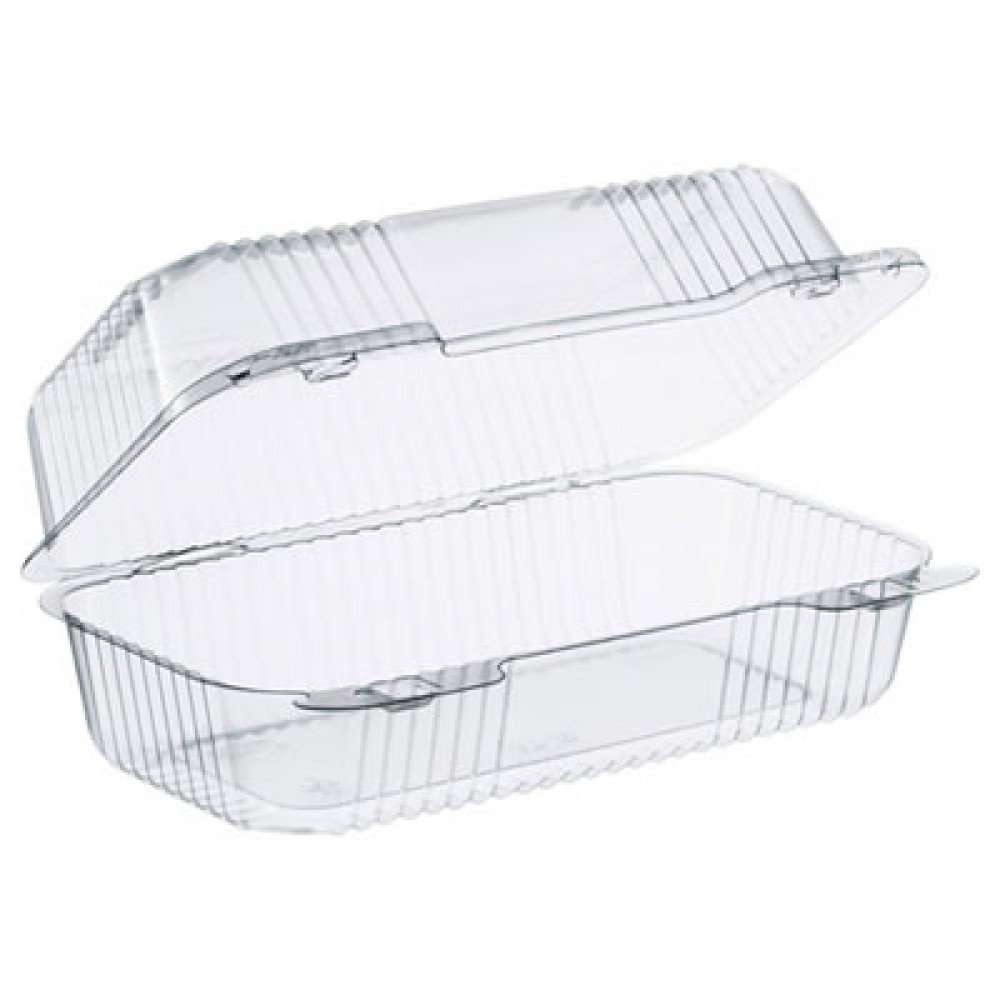 8 x 8 x 3 Clear Hinged Plastic Clamshell - Take out Containers