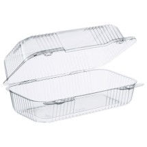Dart StayLock Clear Hinged Lid Containers, 5.4&quot;x 9&quot; x 3.5&quot;, 250/Carton