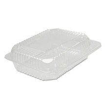 Dart StayLock Clear Hinged Lid Containers, 6&quot; x 7&quot; x 2.1&quot;, 250/Carton