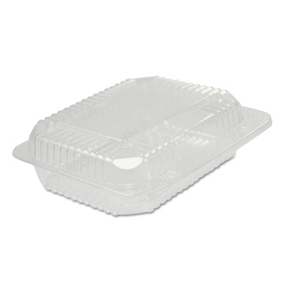 StayLock Clear Hinged Lid Containers, Plastic, 6