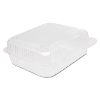 Staylock Clear Hinged Container, Plastic, 8 3/10 x 7 4/5 x 3, 125/Bag, 2BG/CT