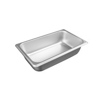 CAC China STPQ-S25-2 1/4 Size 25-Gauge Stainless Steel Steam Pan, 2-1/2&quot;Deep