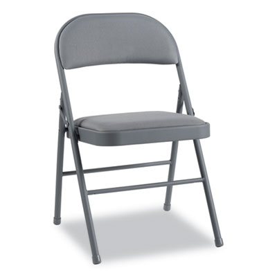 Alera Steel Light Gray Folding Chair, 4/Carton