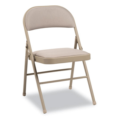 Alera Steel Tan Folding Chair, 4/Carton