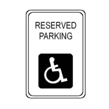 Franklin Machine Products  280-1212 Steel Reserved Parking Sign 12&quot; x 18&quot;