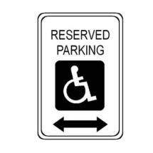 Franklin Machine Products  280-1211 Steel Reserved Parking Sign with Arrow