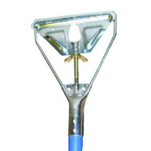 Quick Change Metal Head Mop Handle for No. 20 and Up Heads, 54&quot; Wood Handle