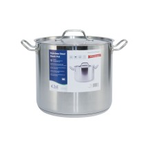 CAC China STKP-20 Stainless Steel Stock Pot with Lid 20 Qt.