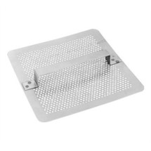 Franklin Machine Products  102-1107  Economy Stainless Steel Flat Floor Square Drain Strainer 7 3/4" 