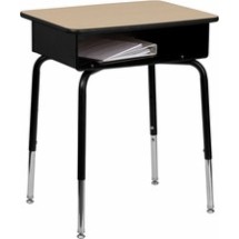 Flash Furniture FD-DESK-GG Student Desk with Open Front Metal Book Box
