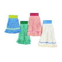 Super Loop Wet Mop Heads, Cotton/Synthetic, Small, Green