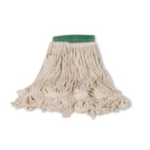 Blend Mop Heads, Cotton / Synthetic, White, Medium