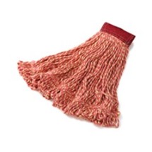 Super Stitch Blend Mop Heads, Cotton/Synthetic, Red, Large