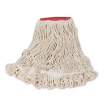  Blend Mop Heads, Cotton / Synthetic, White, Large