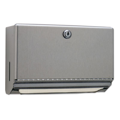 Surface-Mounted Paper Towel Dispenser, Stainless Steel, 10 3/4 x 4 x 7 1/16