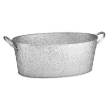 TableCraft GT2313 Galvanized Steel Oval Beverage Tub, 23&quot; x 13&quot; x 7-1/2&quot;