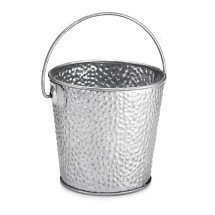 TableCraft GT44 Galvanized Steel Round Pail with Handle, 4&quot; x 4&quot;