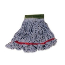 Swinger Loop Wet Mop Heads, Cotton / Synthetic, Blue, Medium