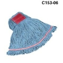 Swinger Loop Wet Mop Heads, Cotton / Synthetic, Blue, Large