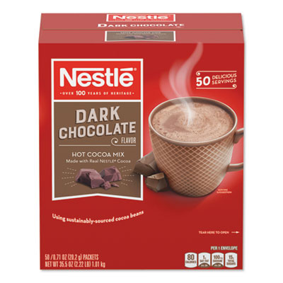 Swiss Miss Hot Cocoa Mix, Dark Chocolate, 0.71 oz., 50/Box