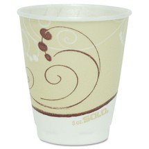 Dart Symphony Design Trophy Foam Hot/Cold Drink Cups, 8 oz., 100/Pack