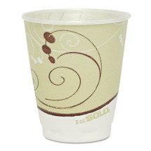 Dart Symphony Design Trophy Foam Hot/Cold Drink Cups, 8 oz., 1000/Carton