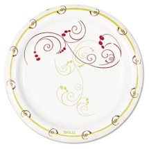 Symphony Paper Dinnerware, Mediumweight Plate, 6", Tan, 1000/Carton