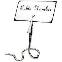 Winco TCD-3S Table Sign Clip with S-Swirl Base