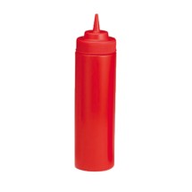 TableCraft 11253K Red Wide Mouth 12 oz. Ketchup Squeeze Dispenser