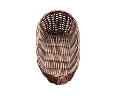 TableCraft 2417 Black Handwoven Oblong Basket 9" x 3-1/2" x 2"