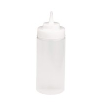 TableCraft 31763C Clear Wide Mouth 16 oz. Squeeze Dispenser