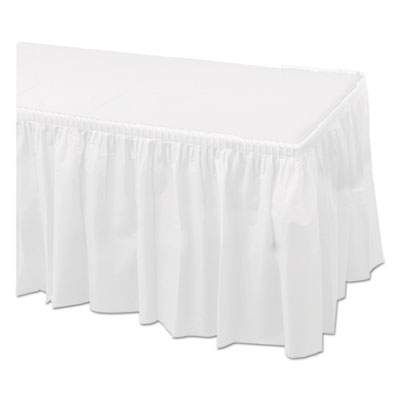 Tableskirts, Plastic, White, 29