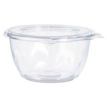 Tamper-Resistant, Tamper-Evident Bowls with Flat Lid, 16 oz, Clear, 240/Carton
