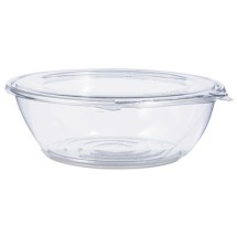 Tamper-Resistant, Tamper-Evident Bowls with Flat Lid, 48 oz, Clear, 100/Carton