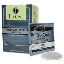 Tea One Tea Pods, Tropical Citrus Green, 14/Box