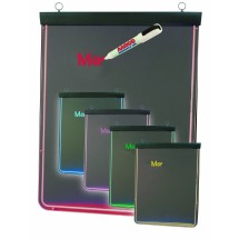 Aarco Products LF-1 Ultra Lite Lighted Write-On Markerboard